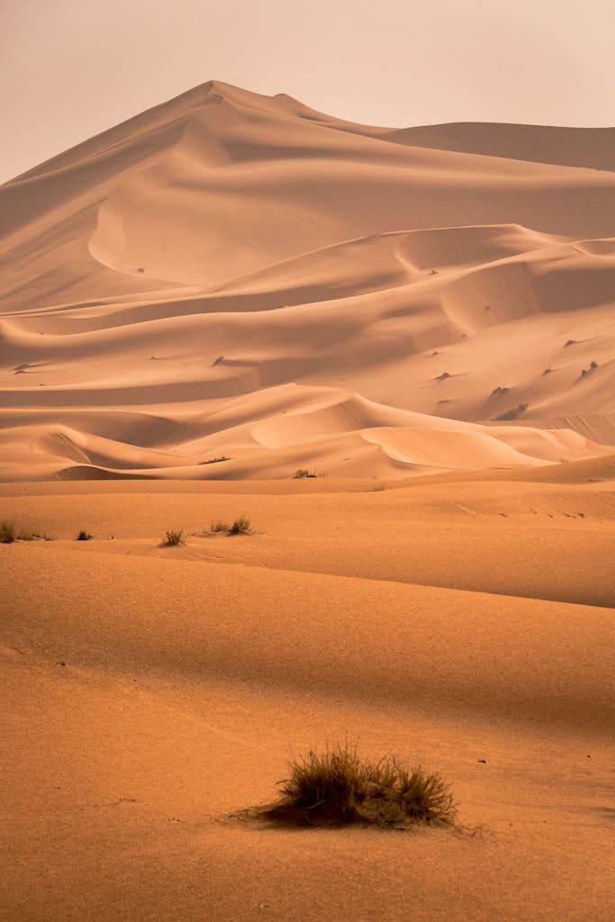 Imagen donde se aprecia la gran duna de Merzouga